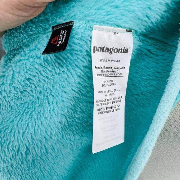 Patagonia Re-Tool Snap-T Fleece Pullover Pale Teal Womens Size Small Cozy Warm - Picture 9 of 10